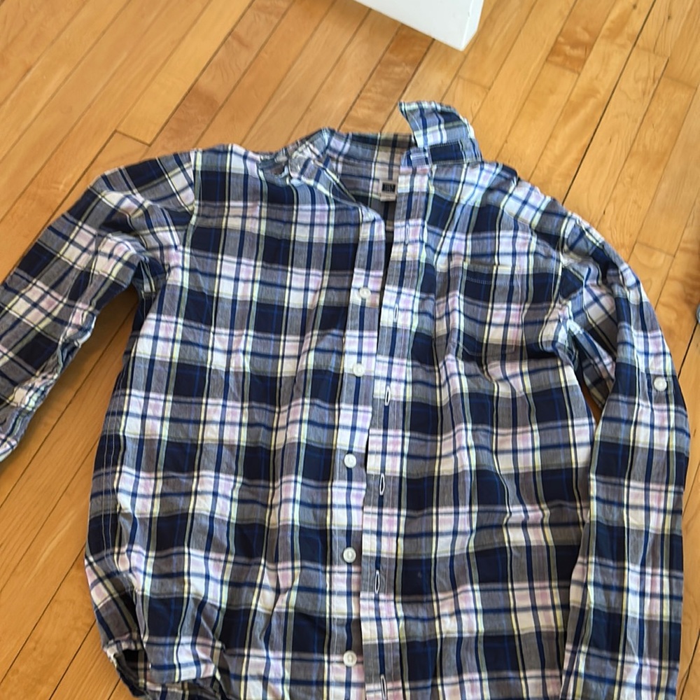 Janie and Jack cotton plaid shirt